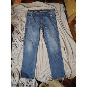 The Foundry Supply Co Jeans Mens 42x36 Blue Advanced Flex 360 Distressed Western